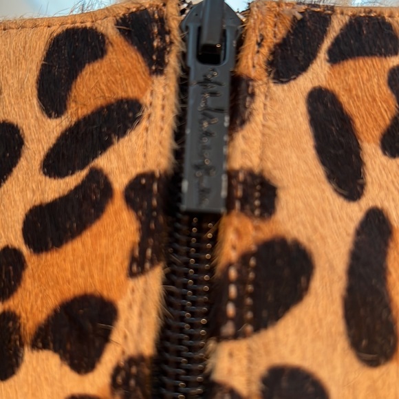 Leopard Print Pony Hair Platform Ankle Boots. Size 8 - Picture 8 of 13